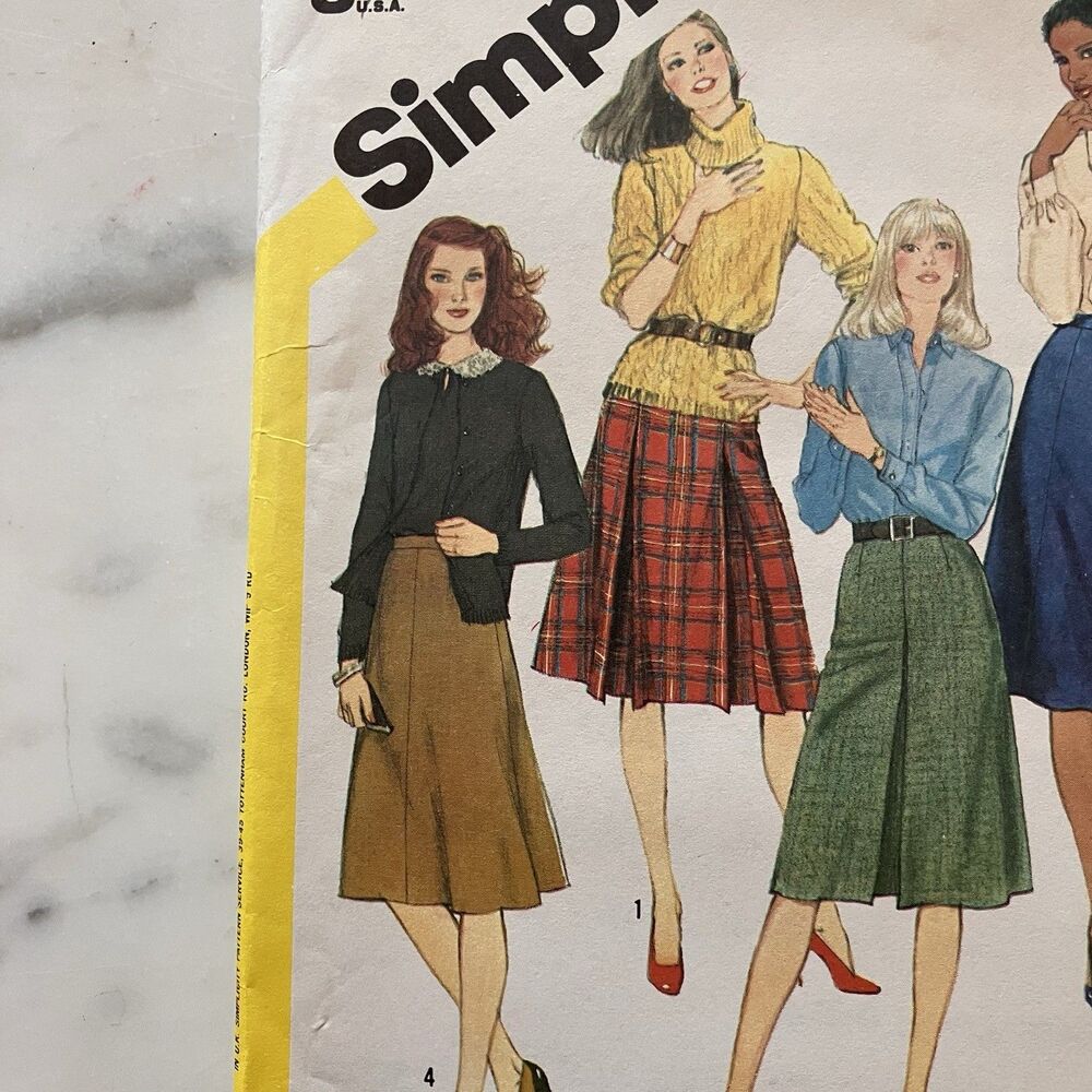 Vintage Simplicity Pattern 6359 Women’s Skirt Size 16 Waist 30” Uncut 1983 - Picture 3 of 7